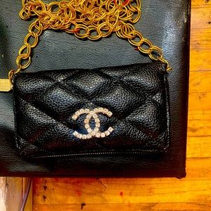 Chanel matelasse quilted bifold purse